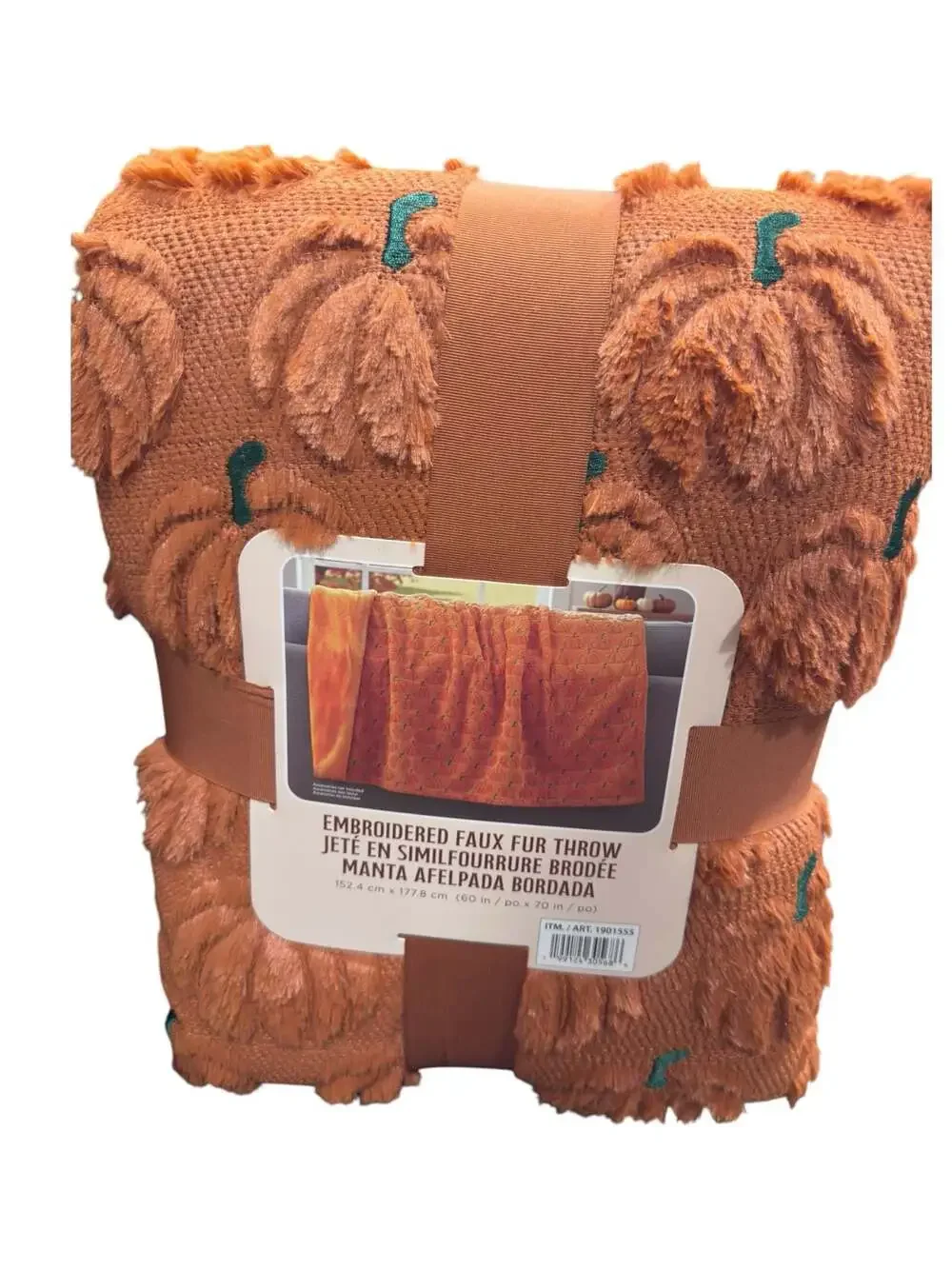TikTok Viral Halloween Faux Fur Throw Blanket Lot of 3 Ghost, Cat ,Pumpkin.